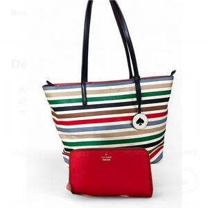 Kate Spade Red Tote with Matching wallet